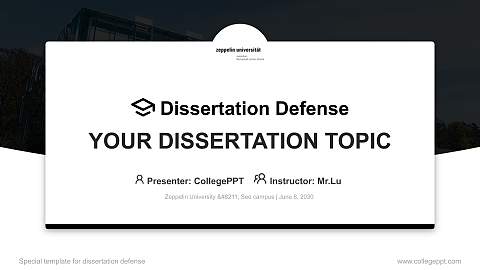 Zeppelin University – See campus Graduation Thesis Defense PPT Template