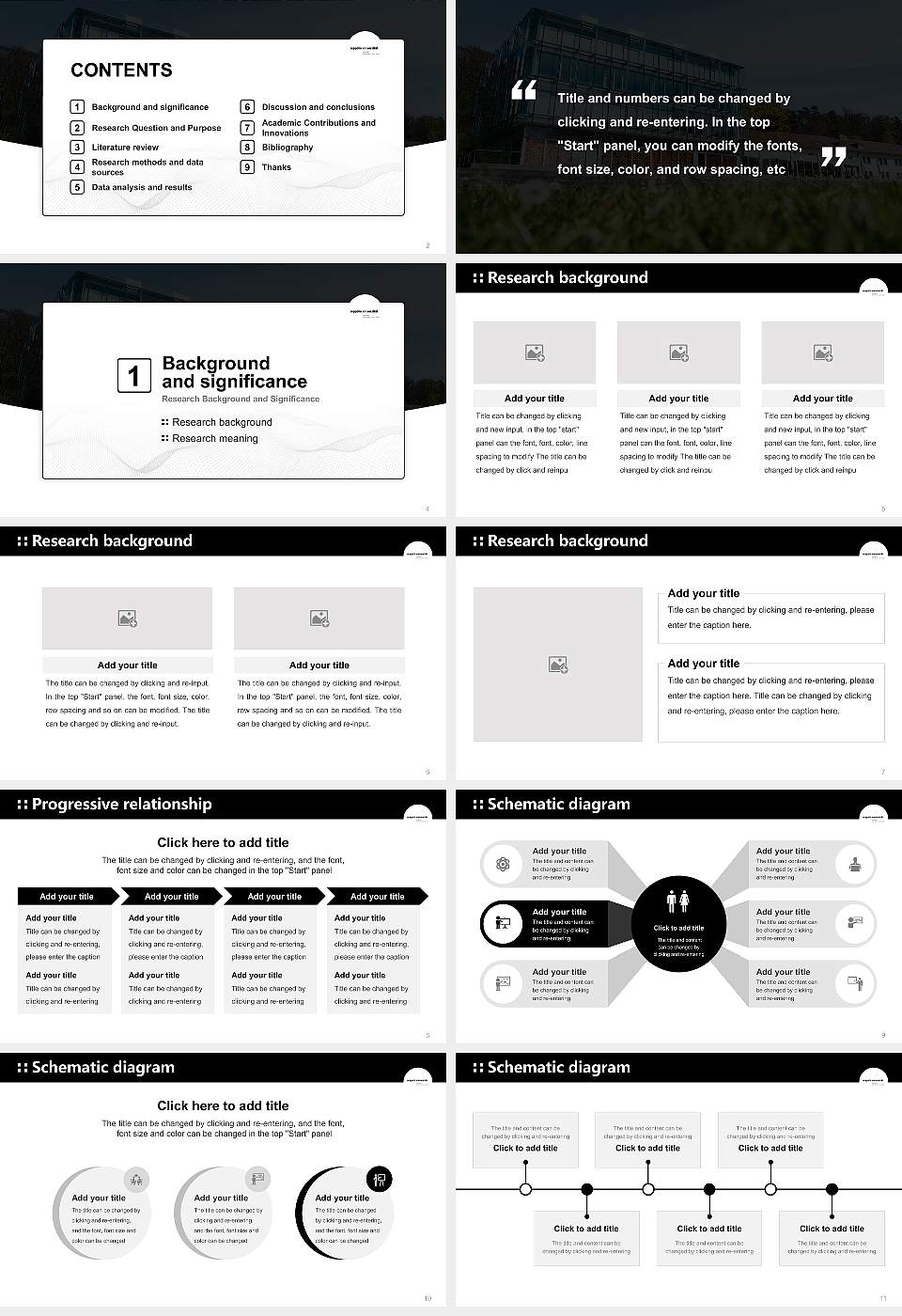 Zeppelin University – See campus Graduation Thesis Defense PPT Template16:9 ratio PPT effect preview image2