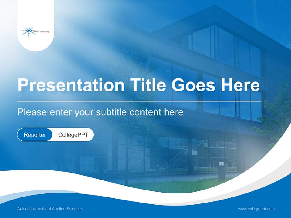 Aalen University of Applied Sciences Lecture Sharing and Networking Event PPT Template4:3 ratio PPT effect preview image4