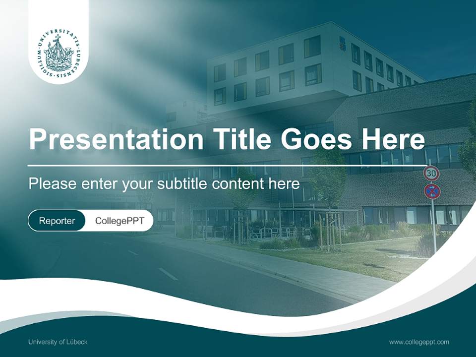 University of Lübeck Lecture Sharing and Networking Event PPT Template4:3 ratio PPT effect preview image4