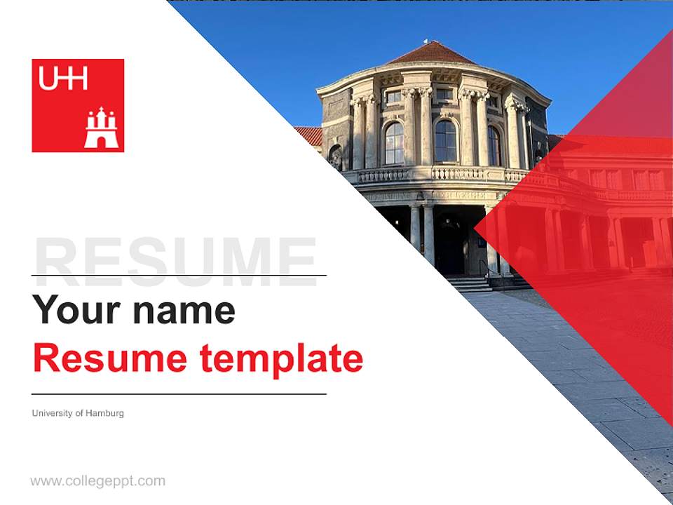 University of Hamburg Resume PPT Template4:3 ratio PPT effect preview image5