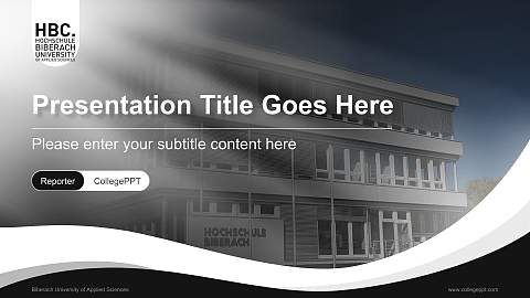 Biberach University of Applied Sciences Lecture Sharing and Networking Event PPT Template