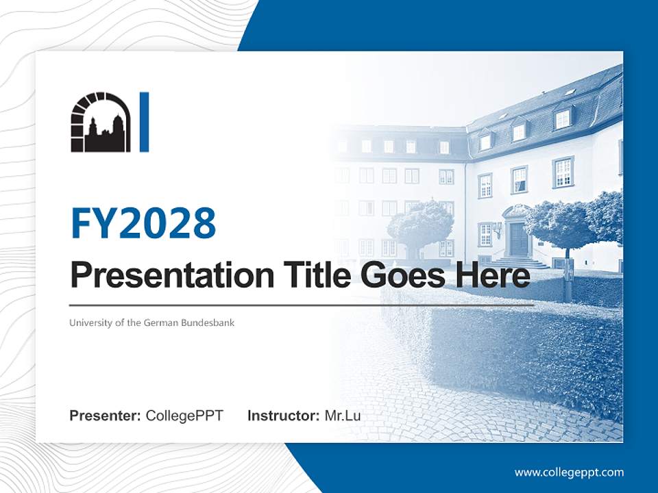 University of the German Bundesbank Academic Presentation/Research Findings Report PPT Template4:3 ratio PPT effect preview image5