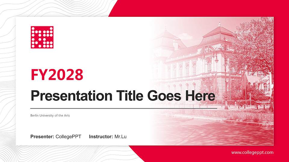 Berlin University of the Arts Academic Presentation/Research Findings Report PPT Template16:9 ratio PPT effect preview image
