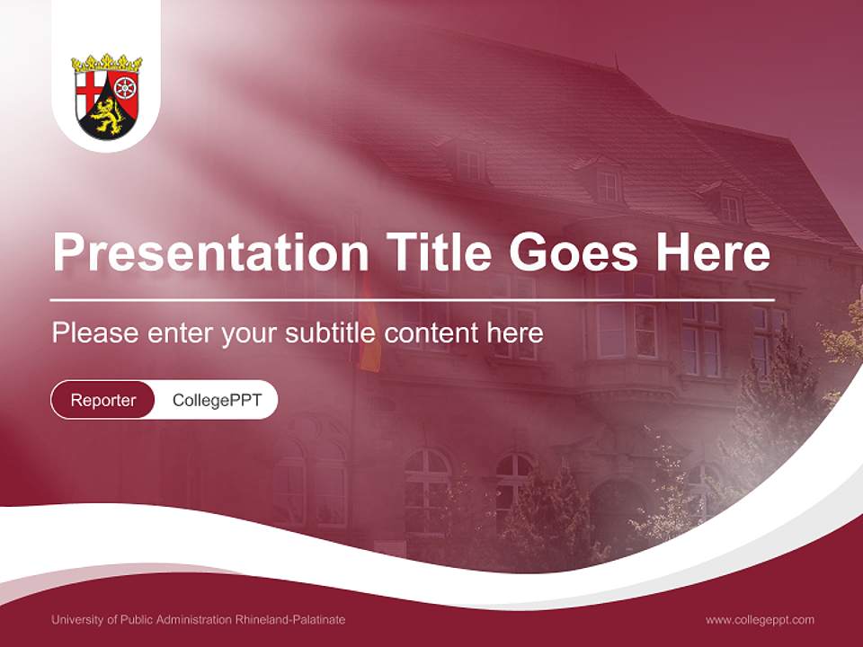 University of Public Administration Rhineland-Palatinate Lecture Sharing and Networking Event PPT Template4:3 ratio PPT effect preview image4