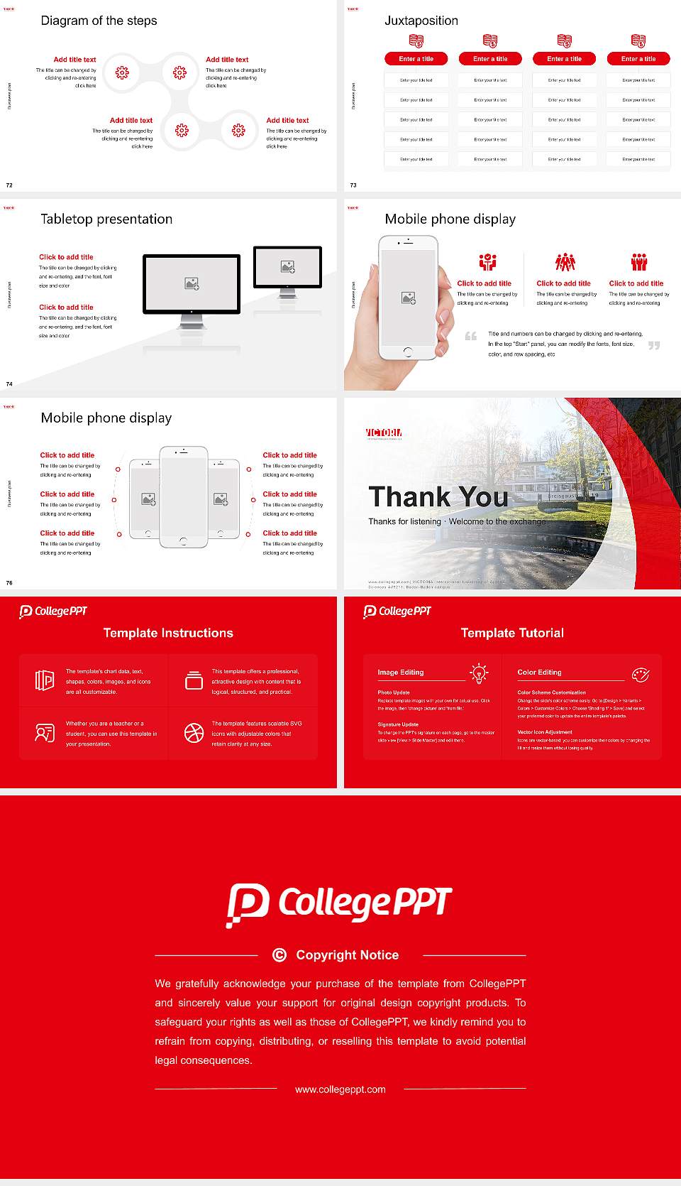 VICTORIA International University of Applied Sciences – Baden-Baden campus Competition/Entrepreneurship Contest PPT Template16:9 ratio PPT effect preview image9