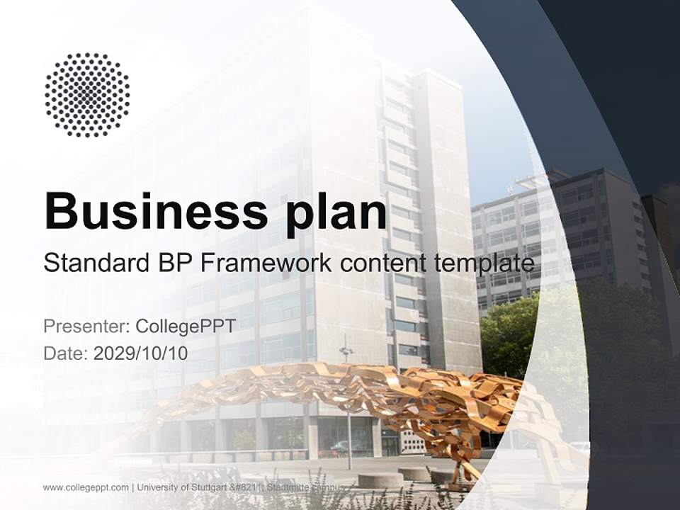 University of Stuttgart – Stadtmitte campus Competition/Entrepreneurship Contest PPT Template4:3 ratio PPT effect preview image9