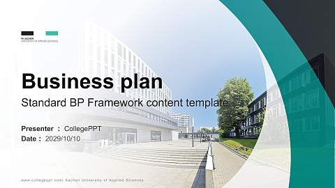 Aachen University of Applied Sciences Competition/Entrepreneurship Contest PPT Template
