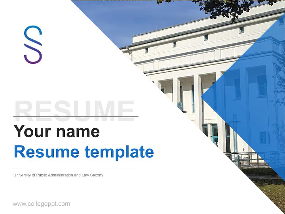 University of Public Administration and Law Saxony Resume PPT Template4:3 ratio PPT effect preview image5