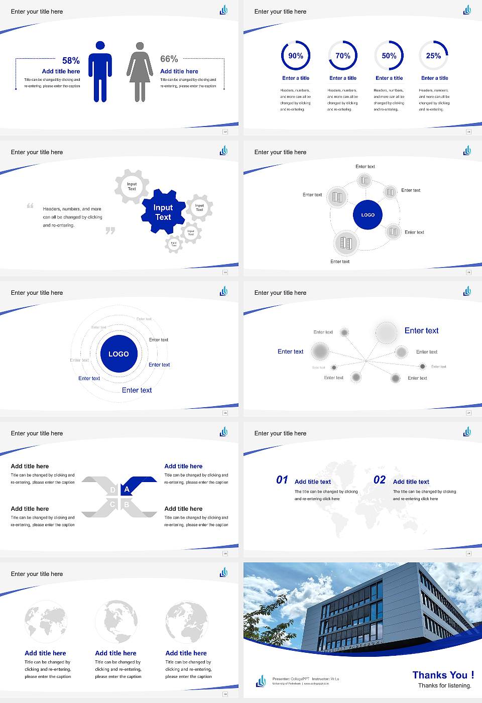 University of Paderborn Course/Courseware Creation PPT Template16:9 ratio PPT effect preview image4