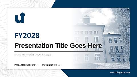 University of Siegen – Emmy Noether campus Academic Presentation/Research Findings Report PPT Template