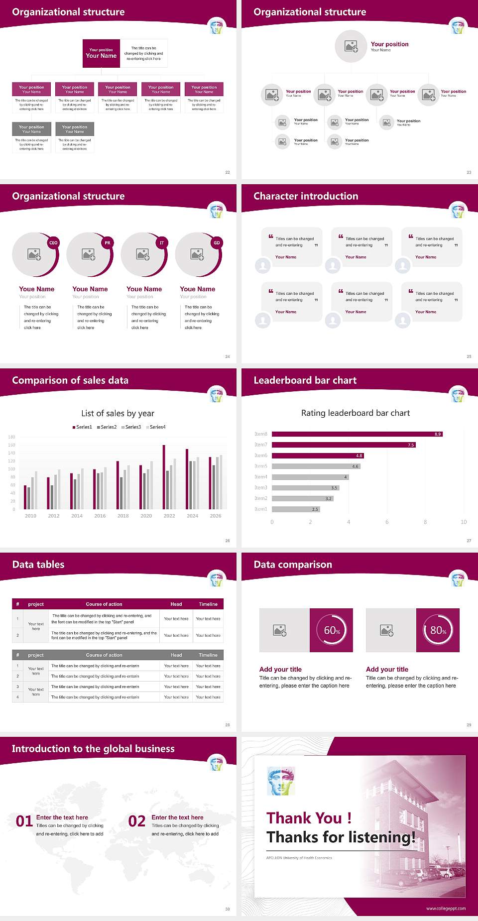 APOLLON University of Health Economics Academic Presentation/Research Findings Report PPT Template4:3 ratio PPT effect preview image4