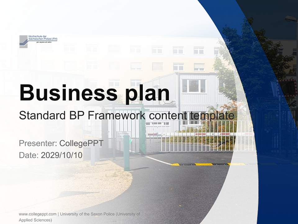 University of the Saxon Police (University of Applied Sciences) Competition/Entrepreneurship Contest PPT Template4:3 ratio PPT effect preview image9
