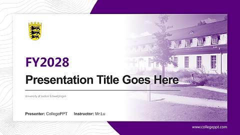 University of Justice Schwetzingen Academic Presentation/Research Findings Report PPT Template