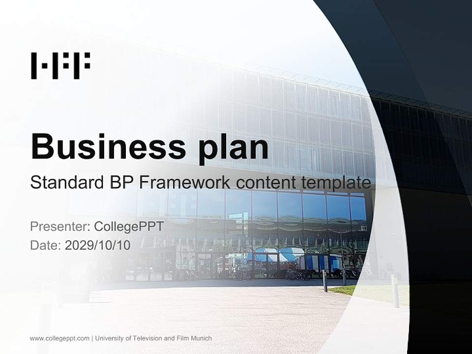 University of Television and Film Munich Competition/Entrepreneurship Contest PPT Template4:3 ratio PPT effect preview image9