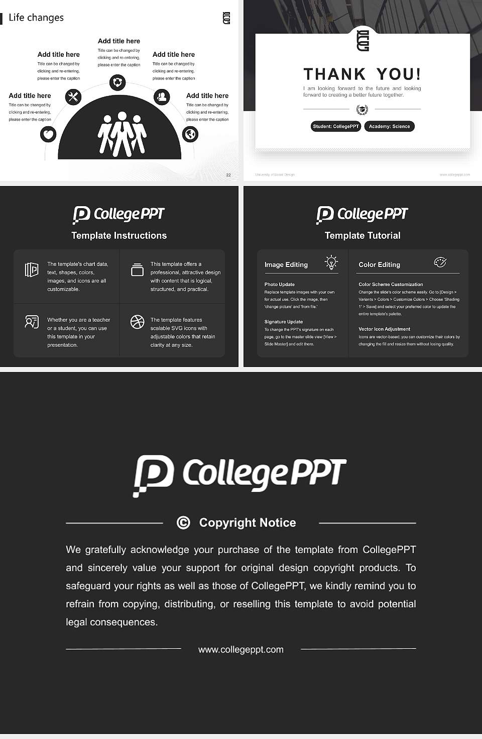 University of Social Design National Scholarship Defense PPT Template4:3 ratio PPT effect preview image4