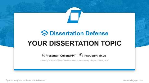 University of Public Service in Bavaria – Wasserburg campus Graduation Thesis Defense PPT Template