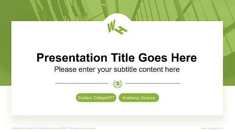Westphalian University of Applied Sciences – Recklinghausen campus National Scholarship Defense PPT Template