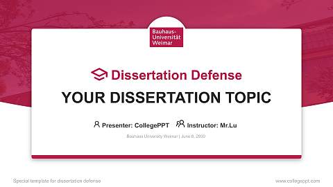 Bauhaus University Weimar Graduation Thesis Defense PPT Template