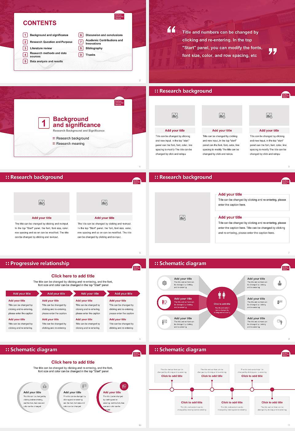 Bauhaus University Weimar Graduation Thesis Defense PPT Template16:9 ratio PPT effect preview image2