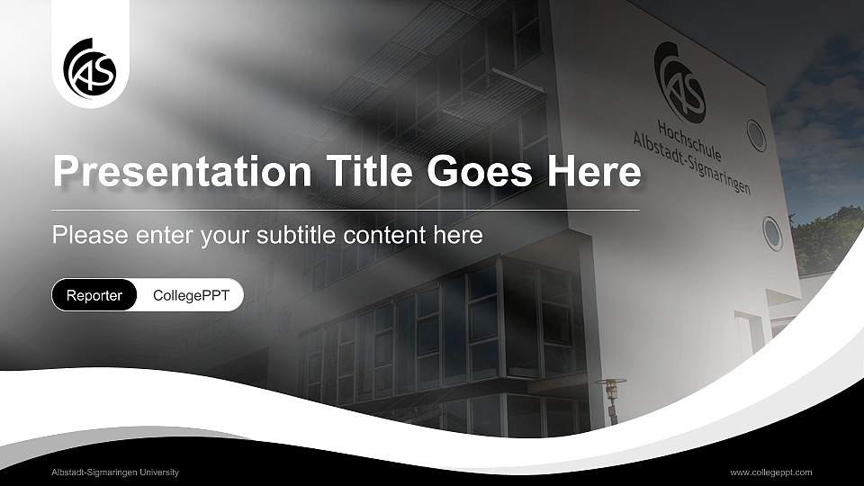 Albstadt-Sigmaringen University Lecture Sharing and Networking Event PPT Template16:9 ratio PPT effect preview image