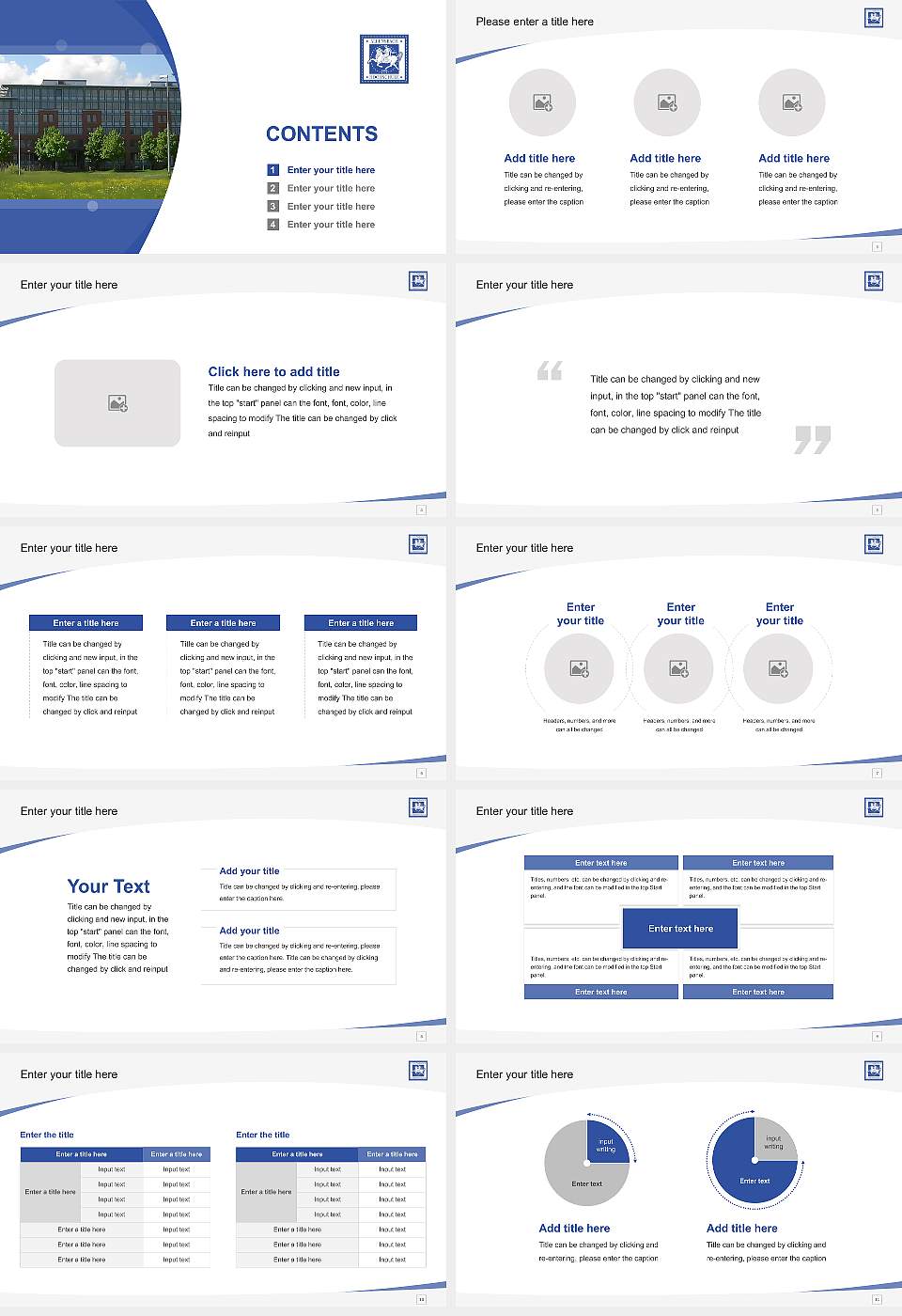 Allensbach University Course/Courseware Creation PPT Template16:9 ratio PPT effect preview image2