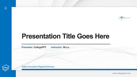 Aalen University of Applied Sciences Thesis Proposal/Graduation Defense PPT Template