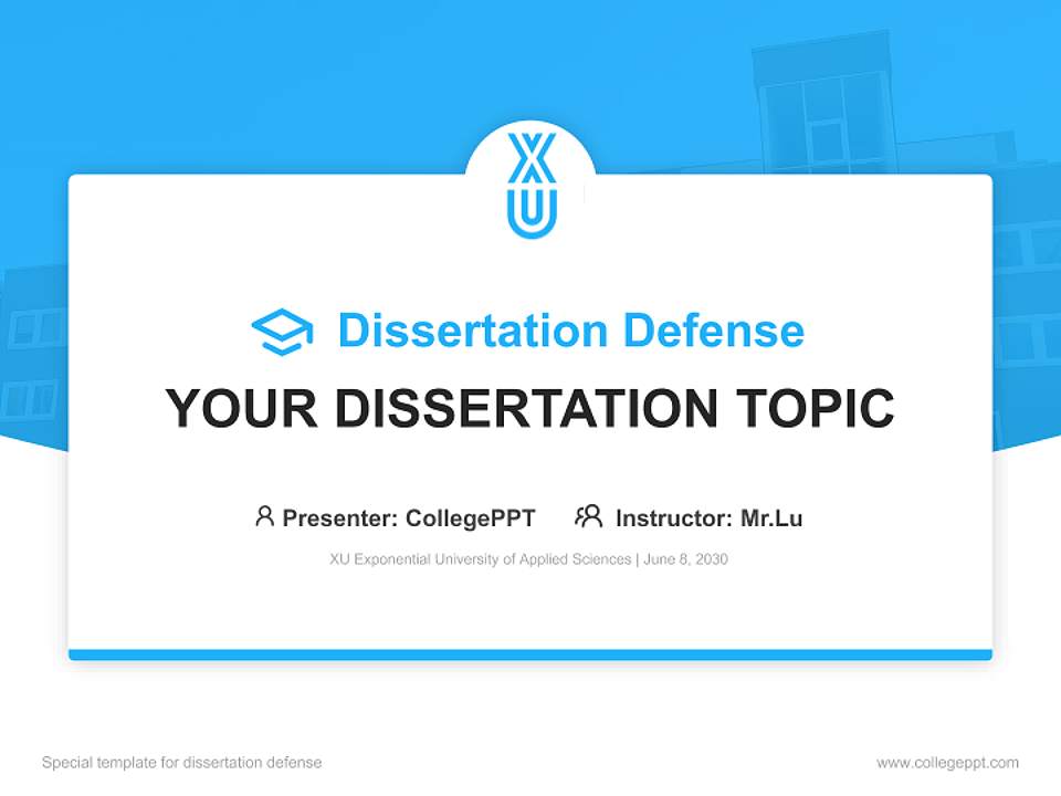 XU Exponential University of Applied Sciences Graduation Thesis Defense PPT Template4:3 ratio PPT effect preview image7