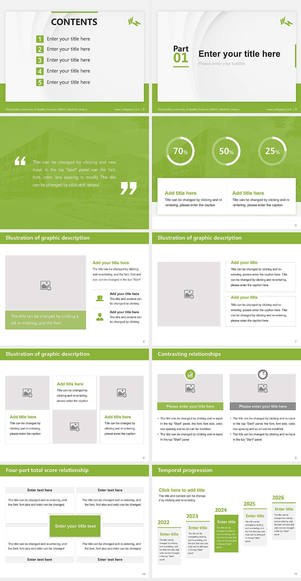 Westphalian University of Applied Sciences – Bocholt campus Thesis Proposal/Graduation Defense PPT Template4:3 ratio PPT effect preview image2