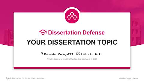 Wilhelm Büchner University of Applied Sciences Graduation Thesis Defense PPT Template
