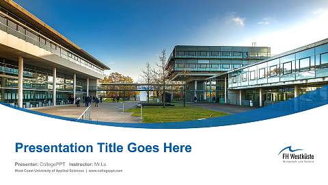 West Coast University of Applied Sciences Course/Courseware Creation PPT Template
