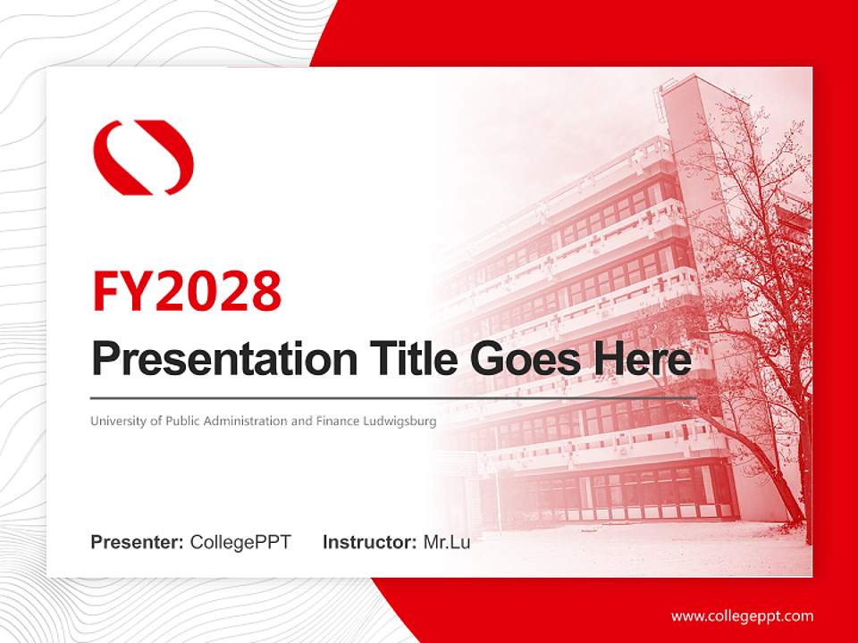 University of Public Administration and Finance Ludwigsburg Academic Presentation/Research Findings Report PPT Template4:3 ratio PPT effect preview image5