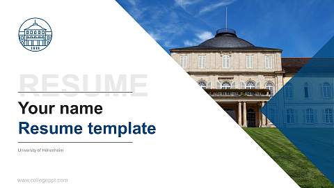 University of Hohenheim Resume PPT Template