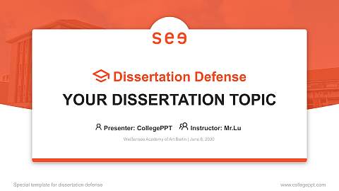 Weißensee Academy of Art Berlin Graduation Thesis Defense PPT Template