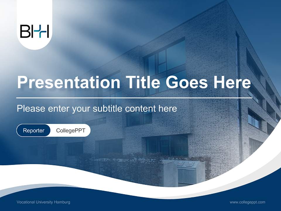 Vocational University Hamburg Lecture Sharing and Networking Event PPT Template4:3 ratio PPT effect preview image4