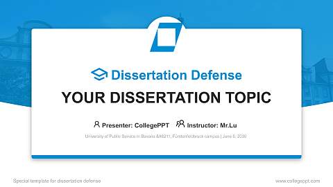 University of Public Service in Bavaria – Fürstenfeldbruck campus Graduation Thesis Defense PPT Template