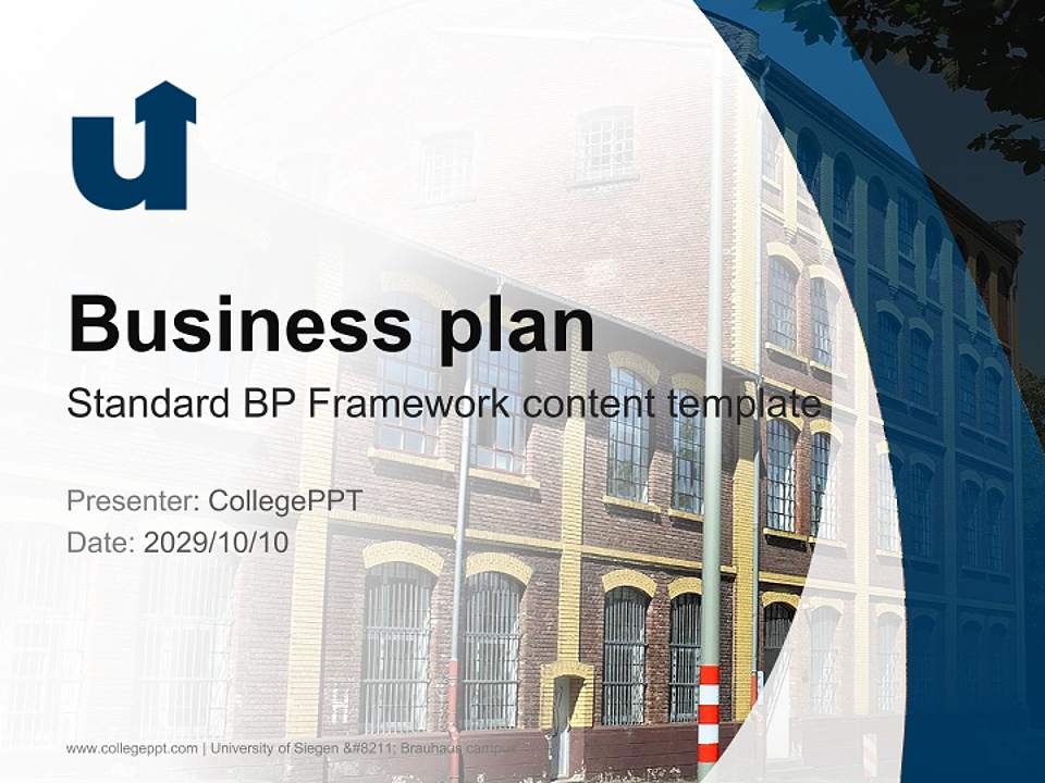 University of Siegen – Brauhaus campus Competition/Entrepreneurship Contest PPT Template4:3 ratio PPT effect preview image9