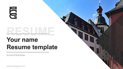 University of Social Design Resume PPT Template