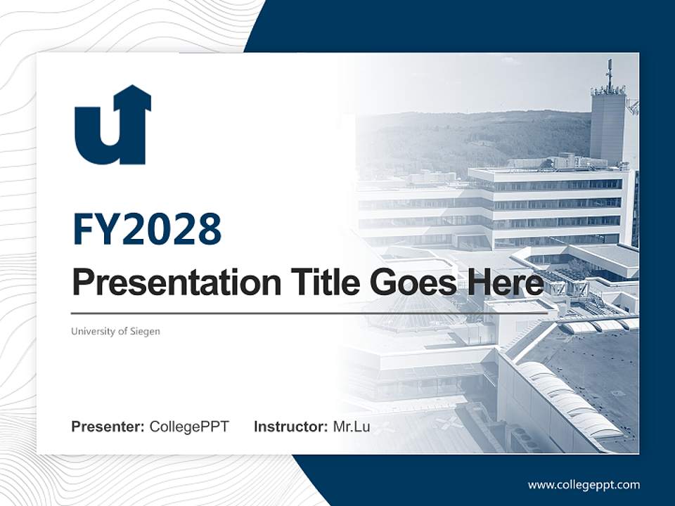 University of Siegen Academic Presentation/Research Findings Report PPT Template4:3 ratio PPT effect preview image5