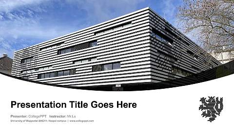 University of Wuppertal – Haspel campus Course/Courseware Creation PPT Template