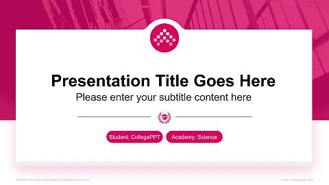 Wilhelm Büchner University of Applied Sciences National Scholarship Defense PPT Template