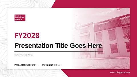 Bauhaus University Weimar Academic Presentation/Research Findings Report PPT Template