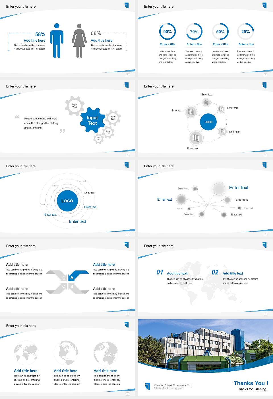 University of Trier Course/Courseware Creation PPT Template16:9 ratio PPT effect preview image4
