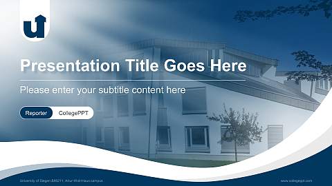 University of Siegen – Artur-Woll-Haus campus Lecture Sharing and Networking Event PPT Template
