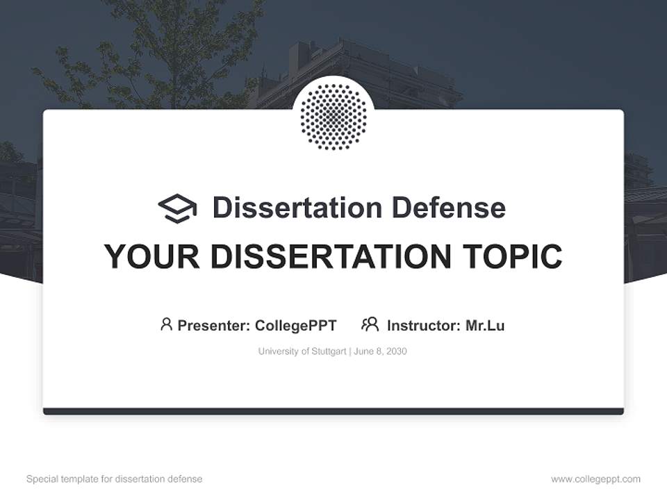 University of Stuttgart Graduation Thesis Defense PPT Template4:3 ratio PPT effect preview image7