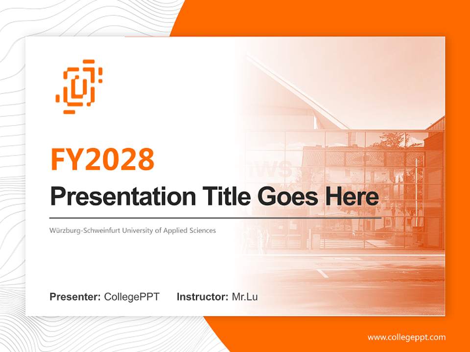 Würzburg-Schweinfurt University of Applied Sciences Academic Presentation/Research Findings Report PPT Template4:3 ratio PPT effect preview image5