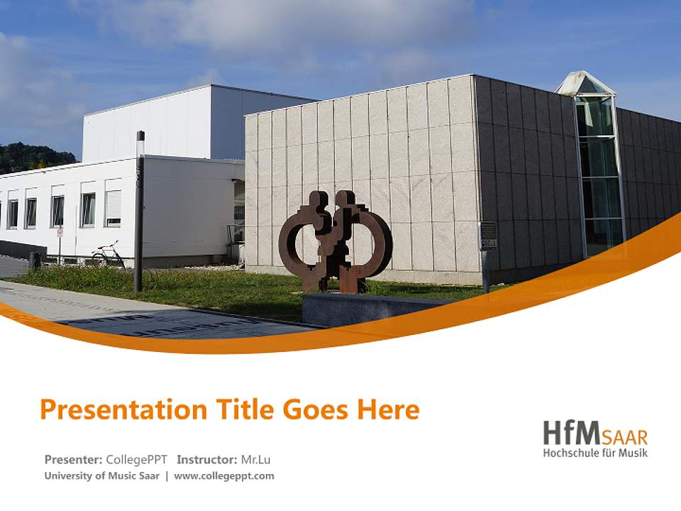 University of Music Saar Course/Courseware Creation PPT Template4:3 ratio PPT effect preview image5