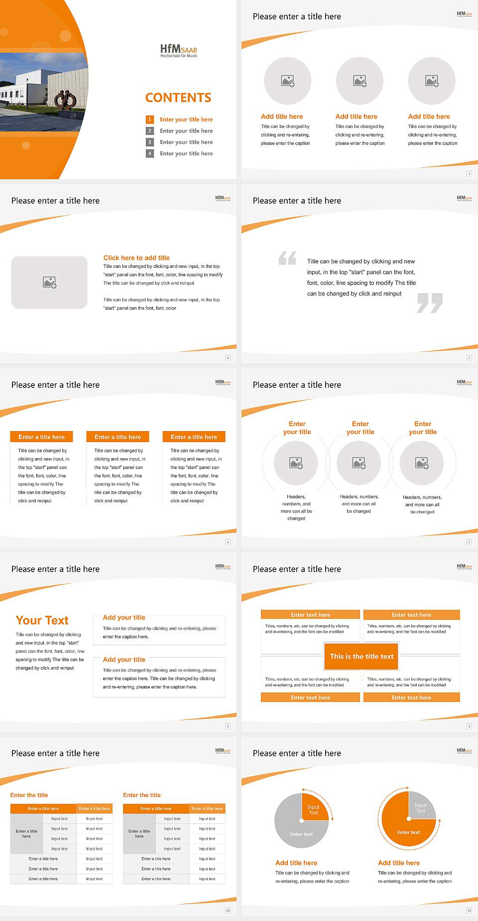 University of Music Saar Course/Courseware Creation PPT Template4:3 ratio PPT effect preview image2