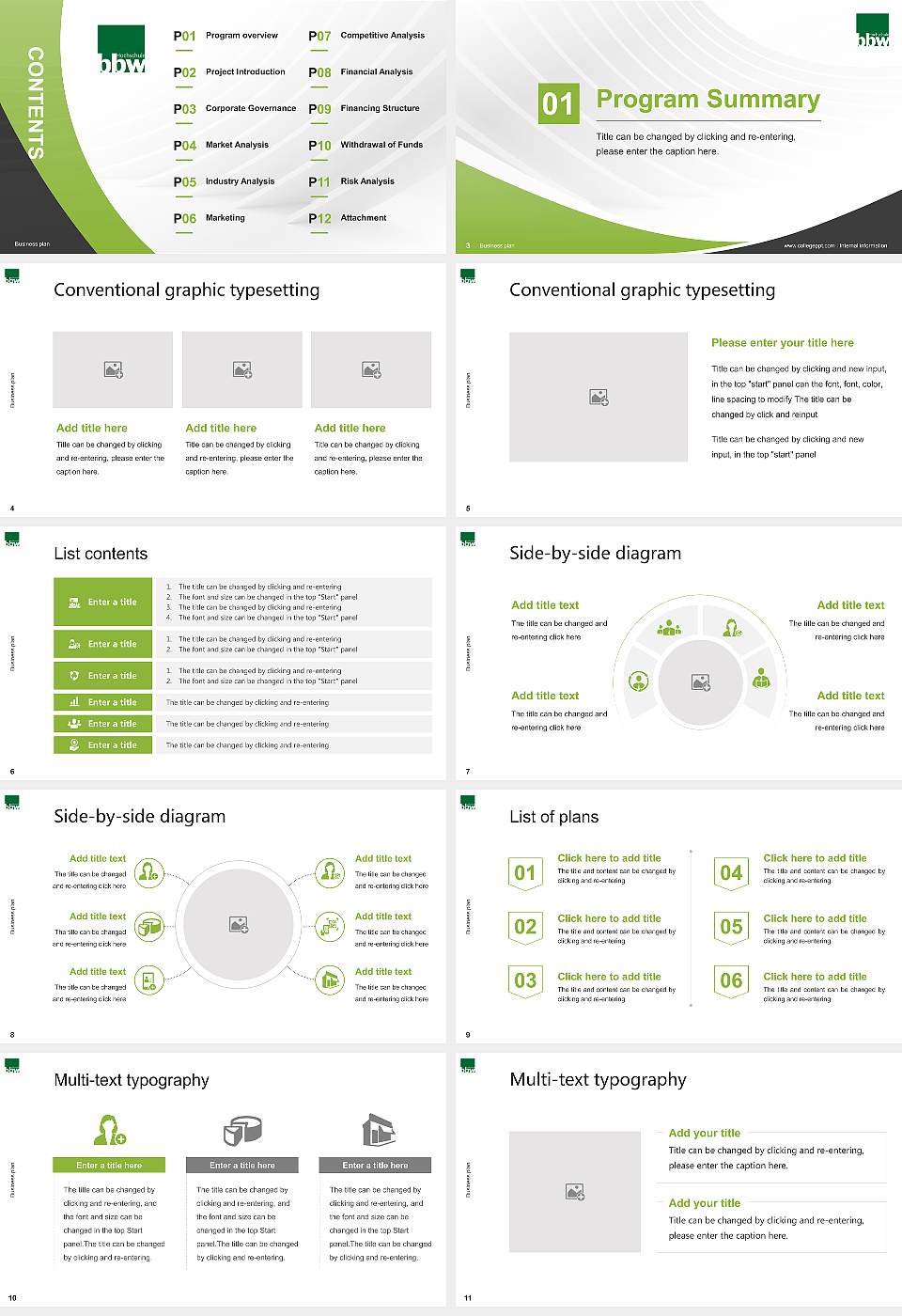 bbw University of Applied Sciences Competition/Entrepreneurship Contest PPT Template16:9 ratio PPT effect preview image2