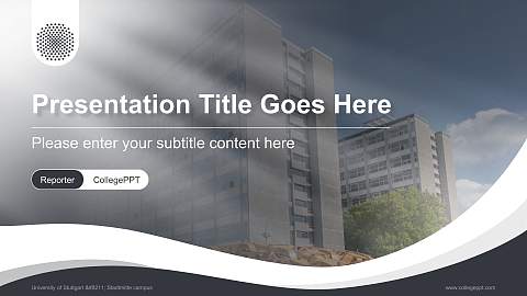 University of Stuttgart – Stadtmitte campus Lecture Sharing and Networking Event PPT Template